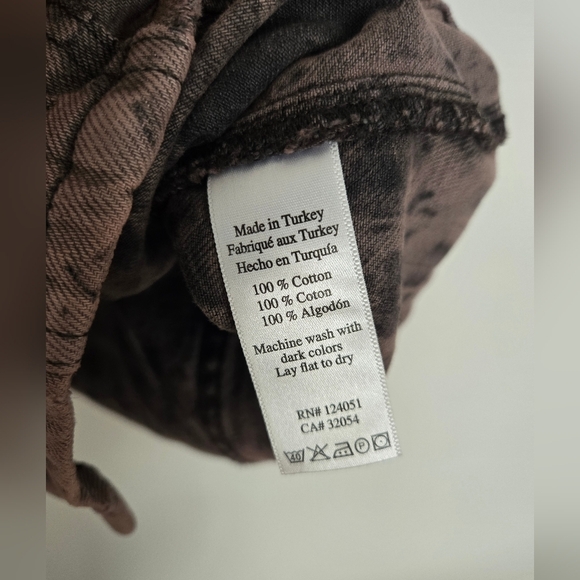 Porridge 100% cotton tie-waist, Tie-Dye, button up A-line skirt | size small - Picture 6 of 6